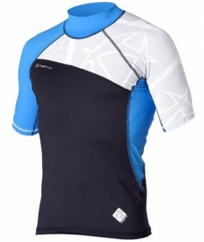 Mystic Crossfire Rash Vest Men SS - Blue